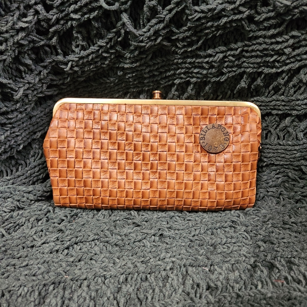 Billabong Brown Leather Clutch